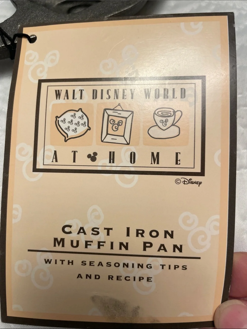 Vintage Tag Attached WALT DISNEY WORLD AT HOME Cast Iron Muffin Pan Collectible
